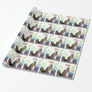 Papier Cadeau Écureuil de joyeux anniversaire