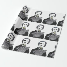 Edgar Allan Poe avec Raven sur son Chin