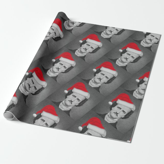 Papier Cadeau Edgar Allan Poe Père Noël (Déroulé)