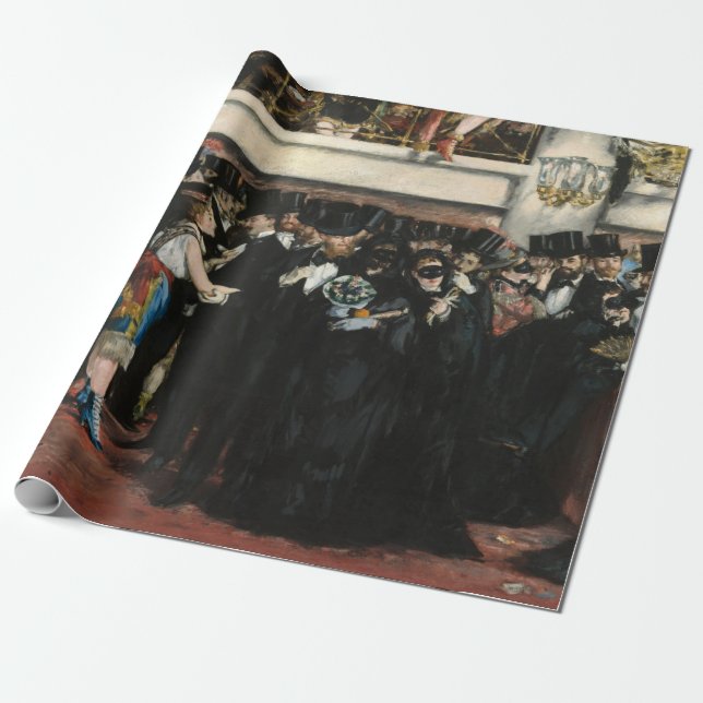 Papier Cadeau Edouard Manet - Bal masqué à l'Opéra (Déroulé)