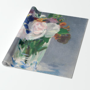 Papier Cadeau Edouard Manet - Fleurs dans un Vase de Cristal