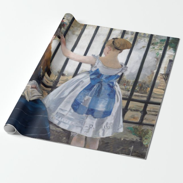 Papier Cadeau Edouard Manet - Le Chemin De Fer (Déroulé)