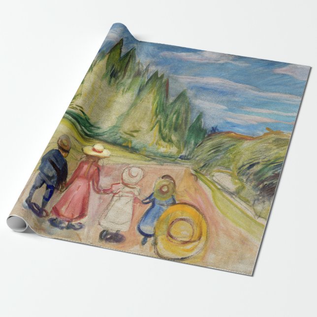 Papier Cadeau Edvard Munch - La forêt Fairytale (Déroulé)