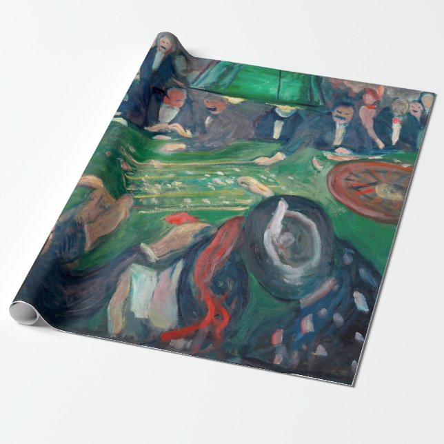 Papier Cadeau Edvard Munch - Table de roulette à Monte Carlo (Déroulé)