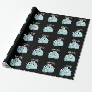 Papier Cadeau Eek-gloo Igloo Drôle Pun Fond Sombre