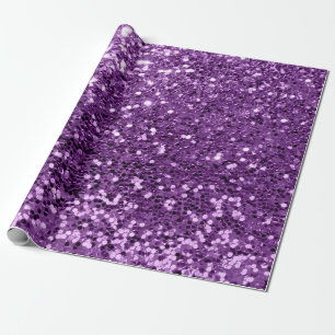Papier Cadeau Effet brillant d'améthyste de parties