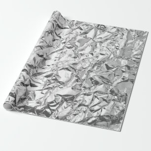 Papier Cadeau Effet de l'huile d'argent concassée Aluminium scin