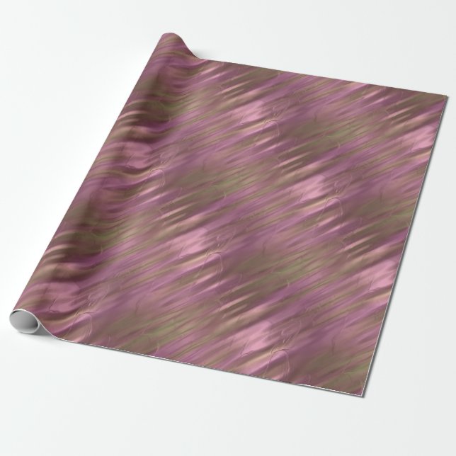 Papier Cadeau Effet métallique rose et or 2 (Déroulé)