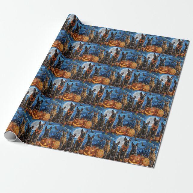 Papier Cadeau Éffrayant belge de Malinoi Halloween (Déroulé)