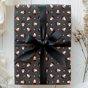 Papier Cadeau Éffrayant Halloween Candy Corn Motif