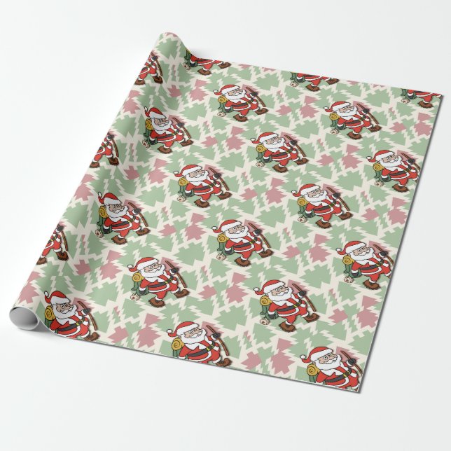 Papier Cadeau Église de Santa Claus (Déroulé)