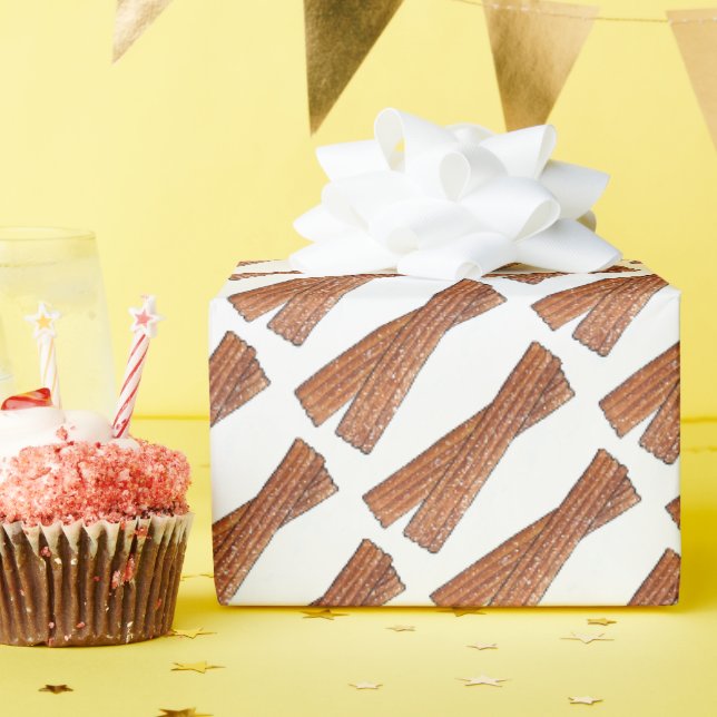 Papier Cadeau Eglise espagnole Pâtisseries poêlées Churros (Fête d'anniversaire)