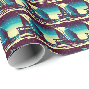 Papier Cadeau Église futuriste SF 1