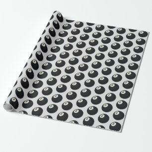Papier Cadeau Eight Ball Y2K Snooker Black and White 