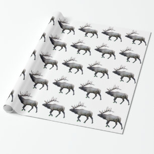 Papier Cadeau Élans de wapiti de saule