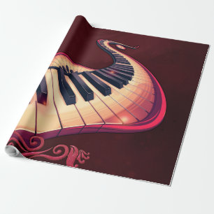 Papier Cadeau Élégance en mouvement, le piano incurvé