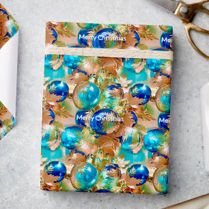 Papier Cadeau Élégant aspect métallique ornement Noël