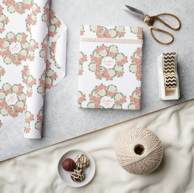 Papier Cadeau Élégant Baby shower de printemps d'été Hydrangea r (Artisanat)