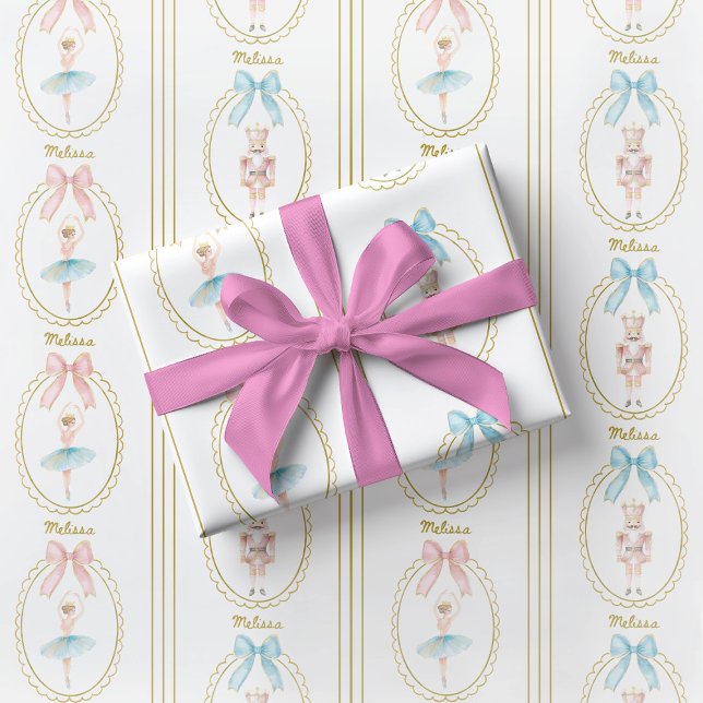 Papier Cadeau Elegant Ballerina Nutcracker Wrapping Paper (Créateur téléchargé)