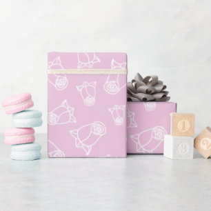 Papier Cadeau Elégant blanc Roses Anniversaire Cadeau rose sans 