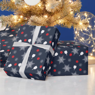 Papier Cadeau Elégant bleu marine 💙 pickleball Noël