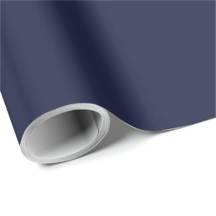 Papier Cadeau Élégant Bleu Nuit Uni