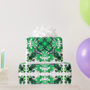 Papier Cadeau Élégant boho vert botanique bohème