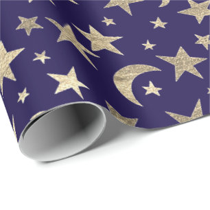 Papier Cadeau Élégant Championnat des étoiles d'or de la Moon