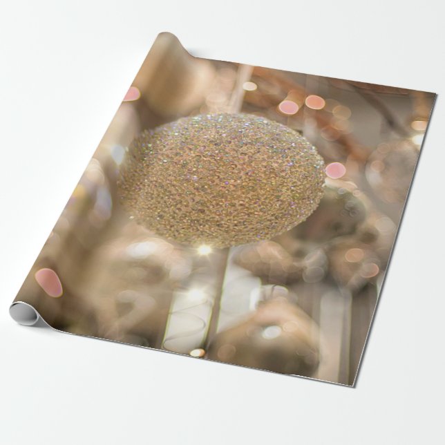 Papier Cadeau Élégant Chic Noël Fête de bal (Déroulé)