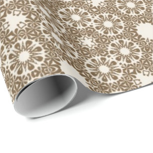 Papier Cadeau élégant, classique, chocolat, motif expresso