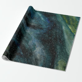 Papier Cadeau Elégant Cosmos Galaxy Aquarelle Art fin
