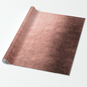 Papier Cadeau Élégant cuivre moderne rose or métallique
