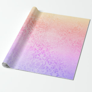 Papier Cadeau Élégant damas holographique moderne