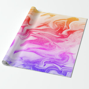 Papier Cadeau Élégant élégant marbre holographique moderne
