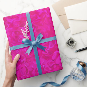 Papier Cadeau Elégant et moderne fuschia rose abstrait motif