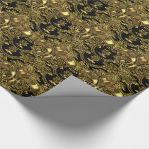 Papier Cadeau Élégant Fleur Baroque Élégant