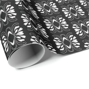 Papier Cadeau Élégant Glam Noir et Blanc Flair Toutes les occasi