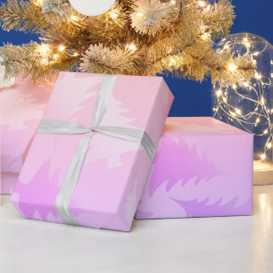 Papier Cadeau Élégant holographe motif de sapin de Noël