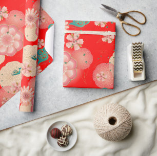 Papier Cadeau Elégant jardin de printemps ornemental Floral