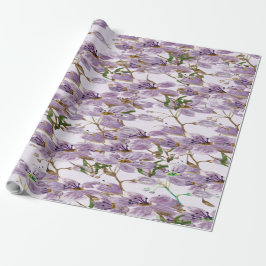 Papier Cadeau Elegant Lavender Bloom Wrapping Paper Roll