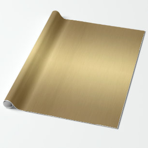 Papier Cadeau Elégant Luxe Métallo Or