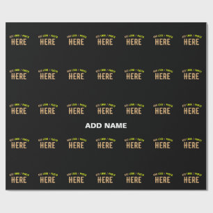 PAPIER CADEAU ÉLÉGANT MARQUE NOIRE PERSONNALISABLE VERIFIEE MODE
