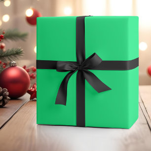 Papier Cadeau Elégant minimaliste en noir massif Ressort vert co