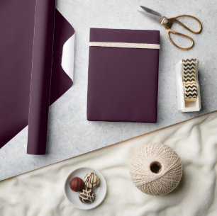 Papier Cadeau Élégant minimaliste solide foncé de l'aisin violet
