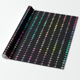 Papier Cadeau Elegant Modern Colorful Beads Circles Dots Pattern