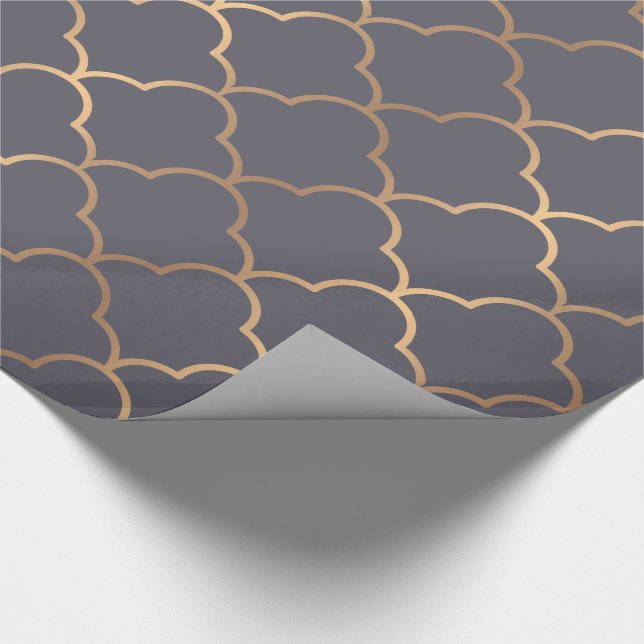 Papier Cadeau Élégant Motif Art Déco. (Coin)