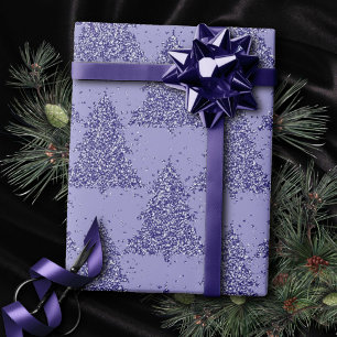 Papier Cadeau Élégant Motif d'arbre   Charmante Lavande Noël