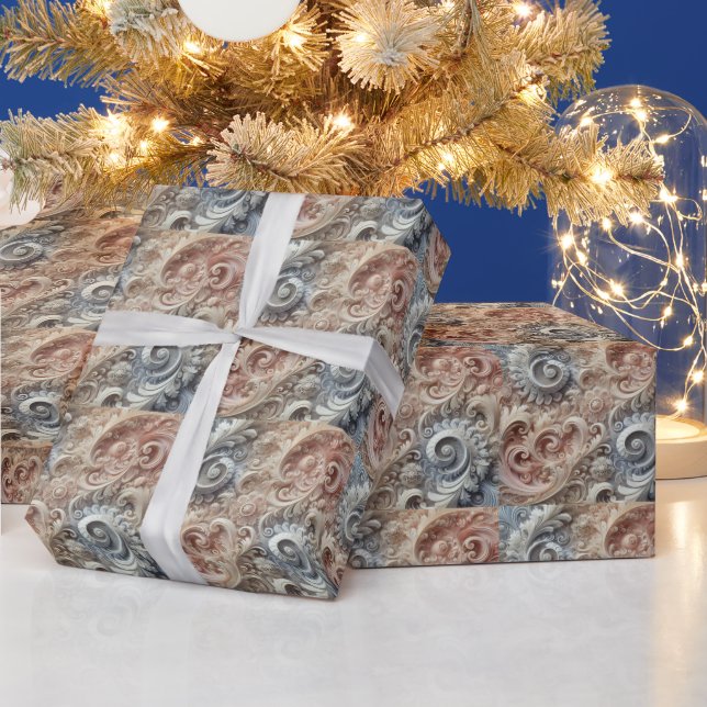 Papier Cadeau Élégant Motif de dentelle Pastel Gradient (Vacances)