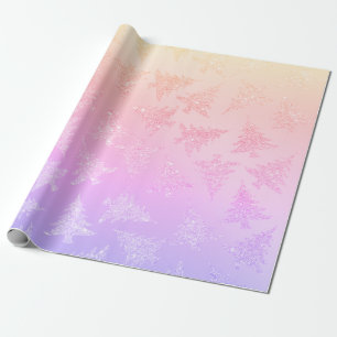 Papier Cadeau Élégant Motif de Noël holographique coloré