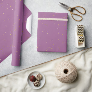Papier Cadeau Élégant Motif de Parties scintillant violet